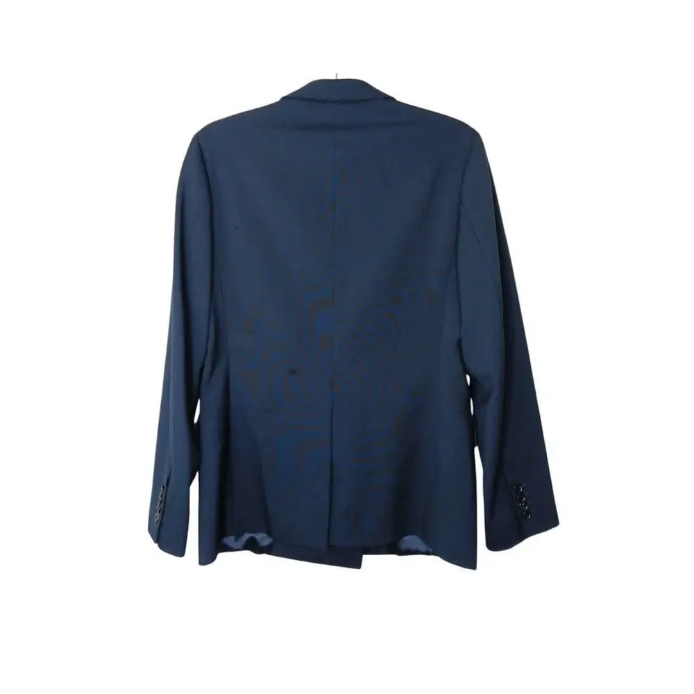 Sandro Paris Blazer Jacket FR 48 US 38 Navy Wool Double Breasted Mens Oversized